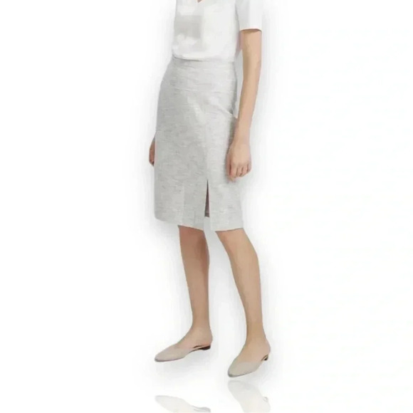 Club Monaco 00 Midi Twill Skirt - Picture 2 of 10